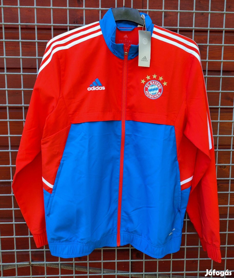 FC Bayern München kék piros eredeti adidas cipzáras felső (M)