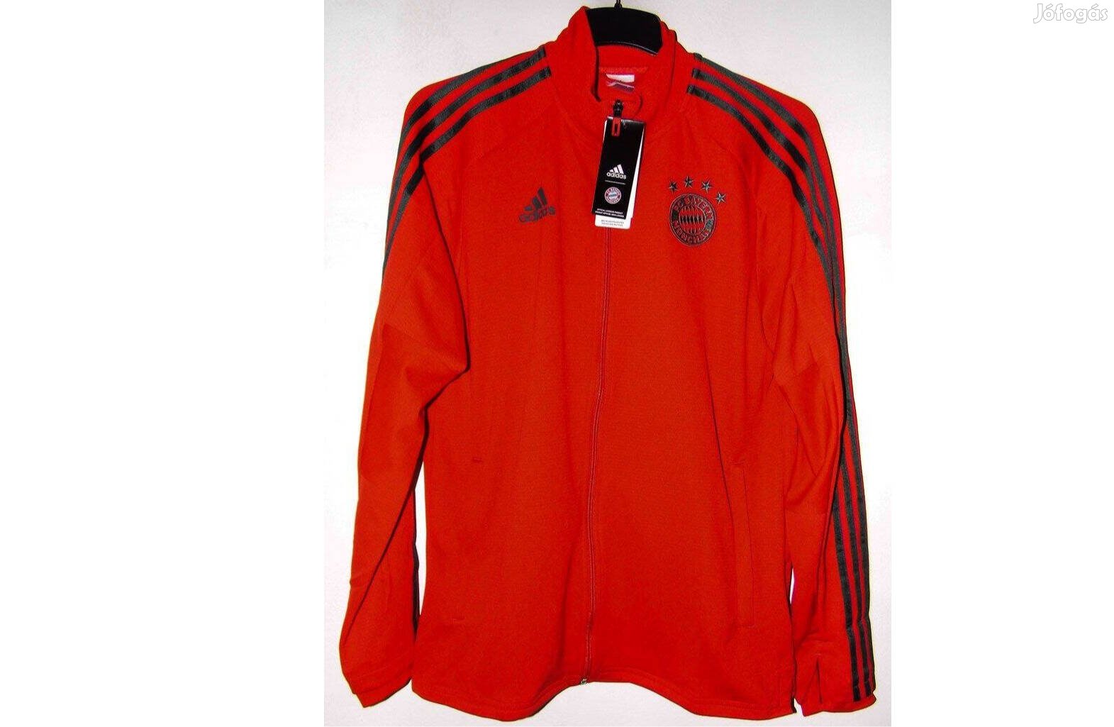 FC Bayern München piros eredeti adidas cipzáras felső (XS, M)