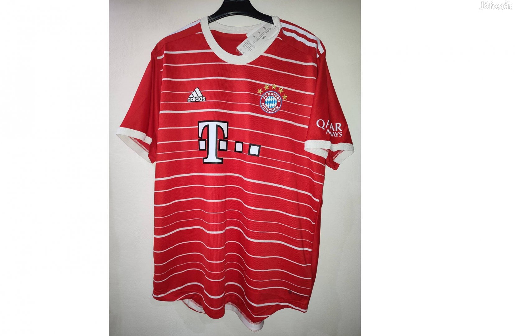 FC Bayern München piros fehér eredeti adidas 2022-23 mez 2XL