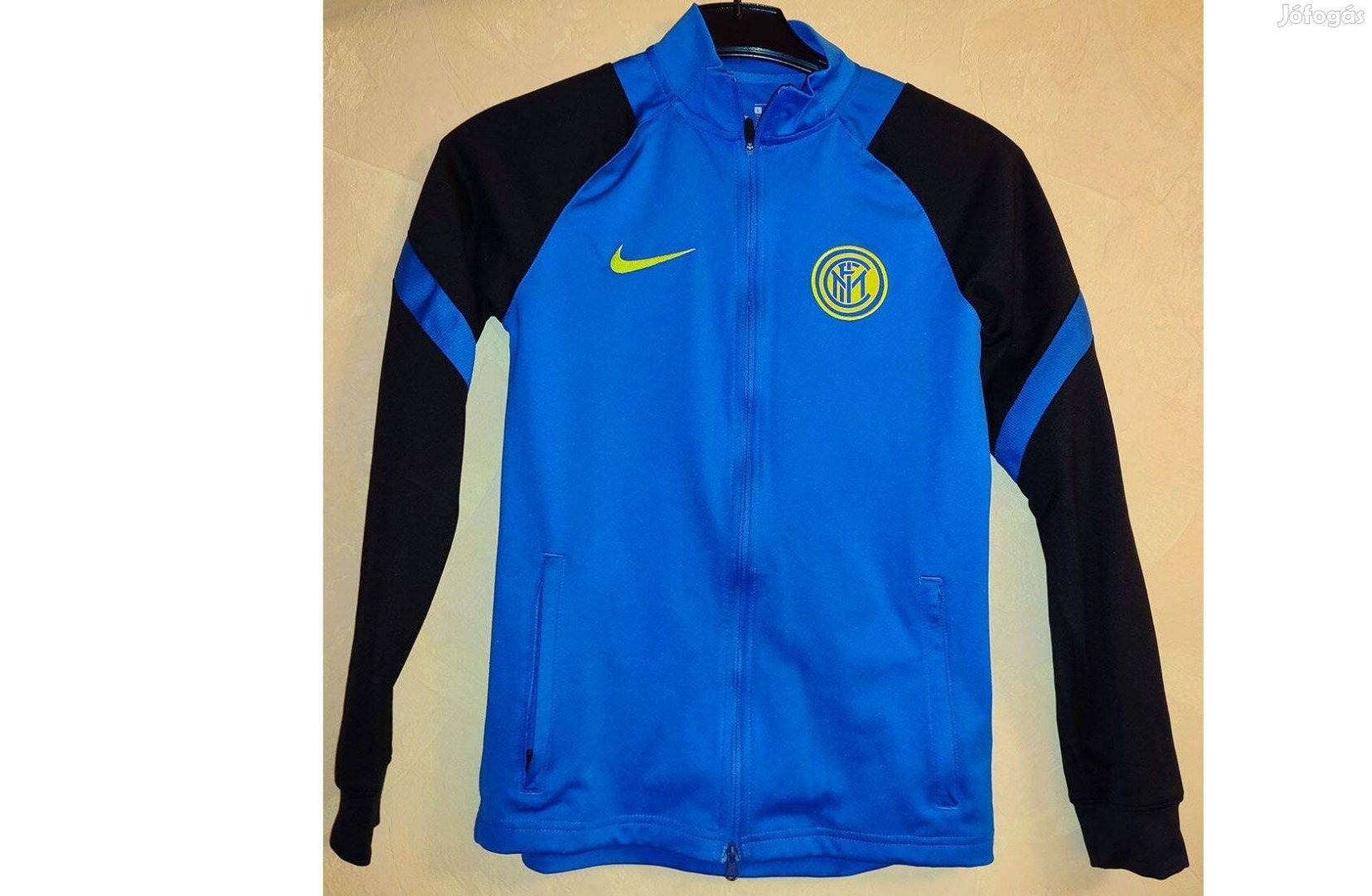 FC Internazionale eredeti Nike kék gyerek cipzáras pulóver (147-158)