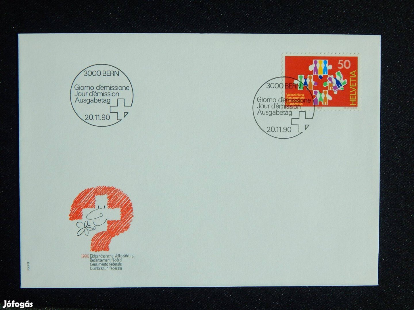 FDC Svájc 1990. Népszámlálás