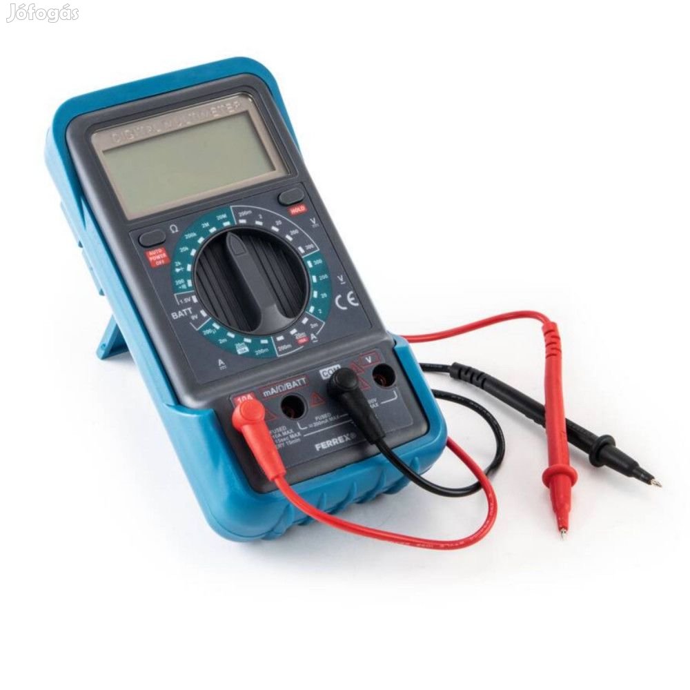 FERREX ANS-18-034 Kompakt 9V elemes digitális multiméter áramerősség,