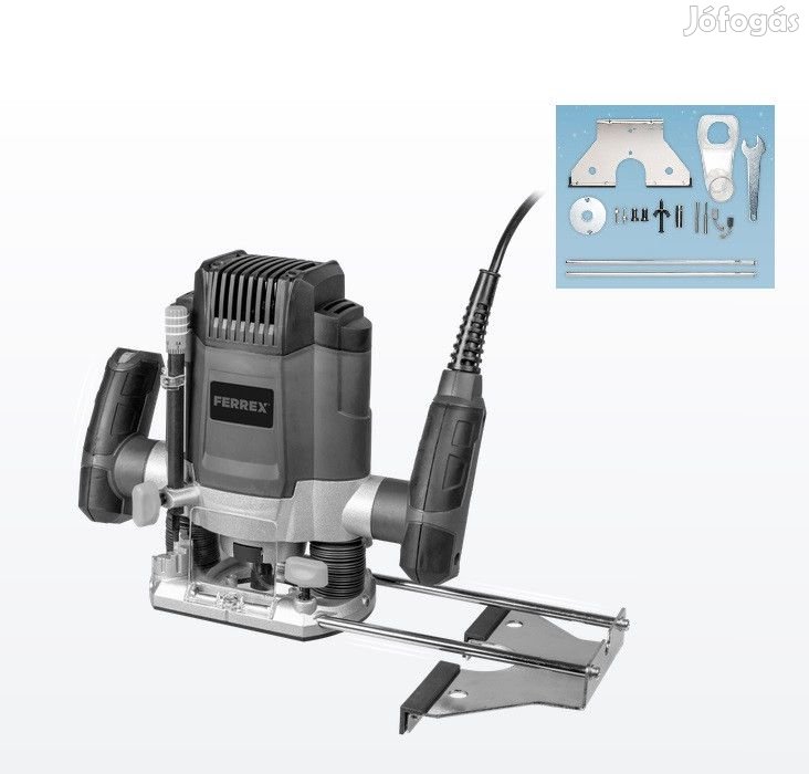 FERREX OFR-1200 elektromos 1200W felsőmaró, felsőmarógép 2 db maróbit