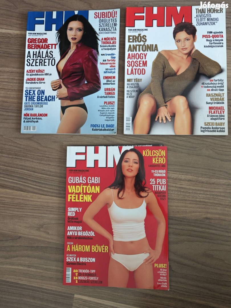 FHM 3db a 2000-es évfolyamból.