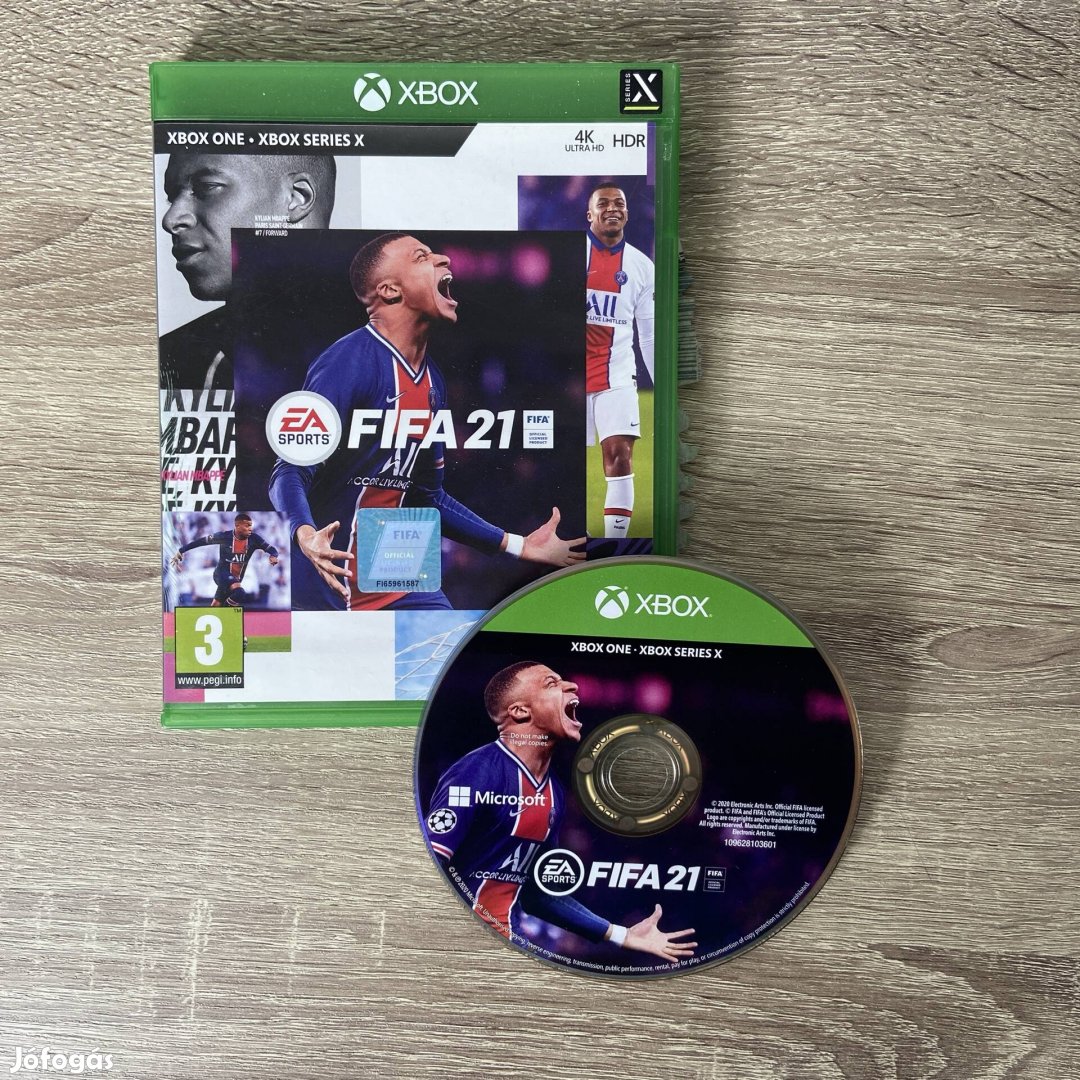 FIFA 21 konzol játék Xbox One játék dobozával
