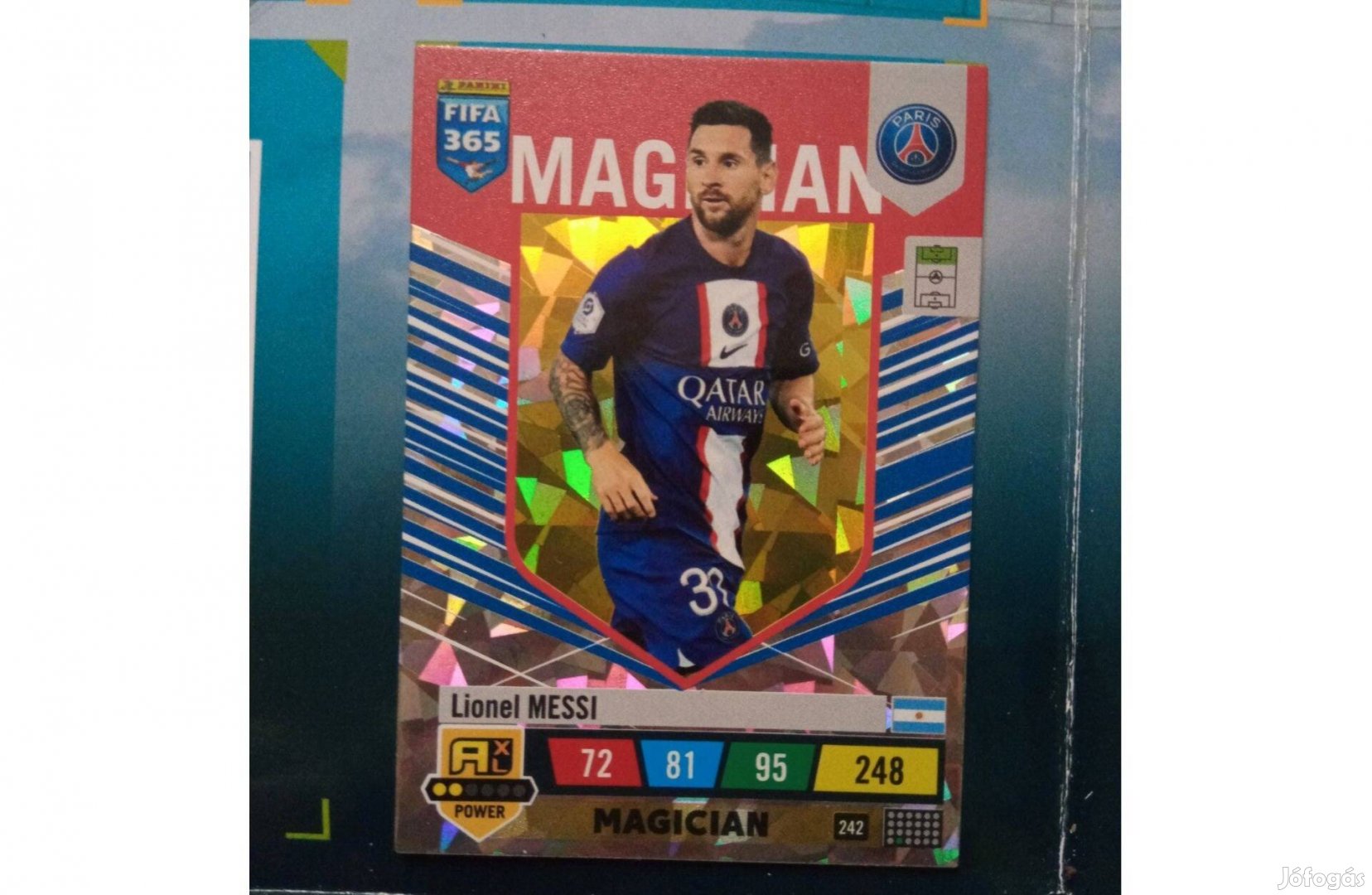 FIFA 365 2023 Adrenalyn Messi Magician focis kártya