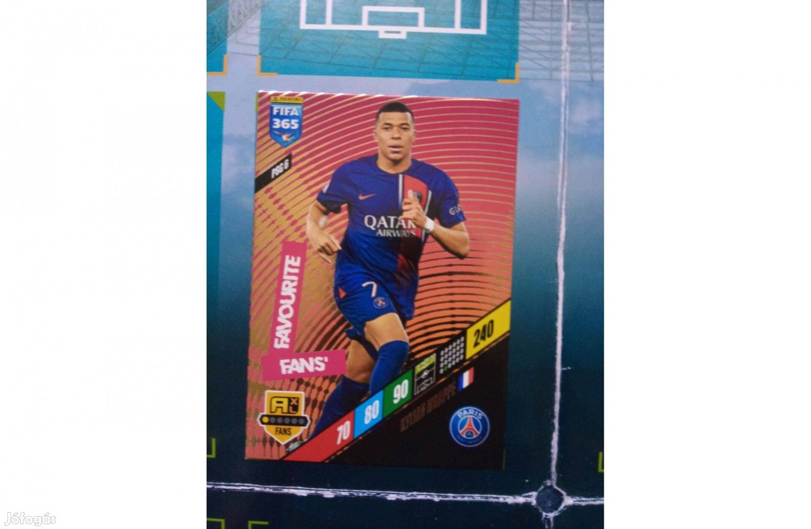 FIFA 365 2024 Adrenalyn Kylian Mbappé fans kártya