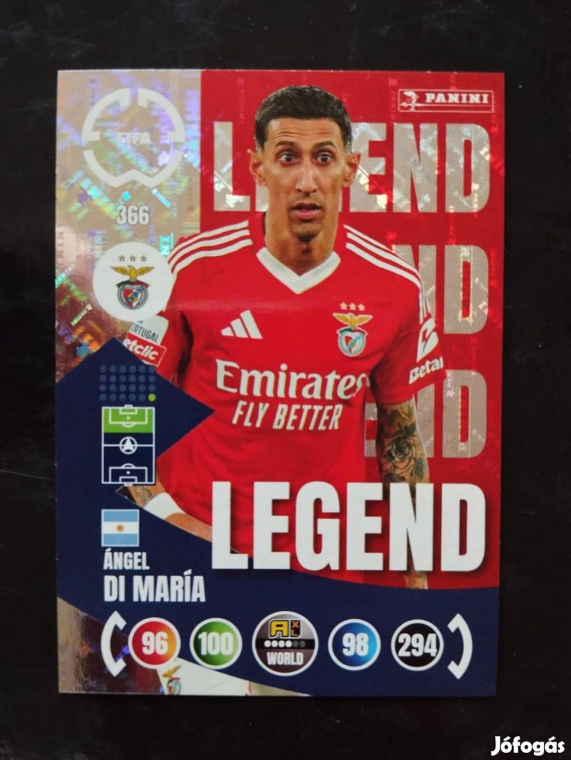 FIFA Club World Cup Angel di Maria Legend focis kártya