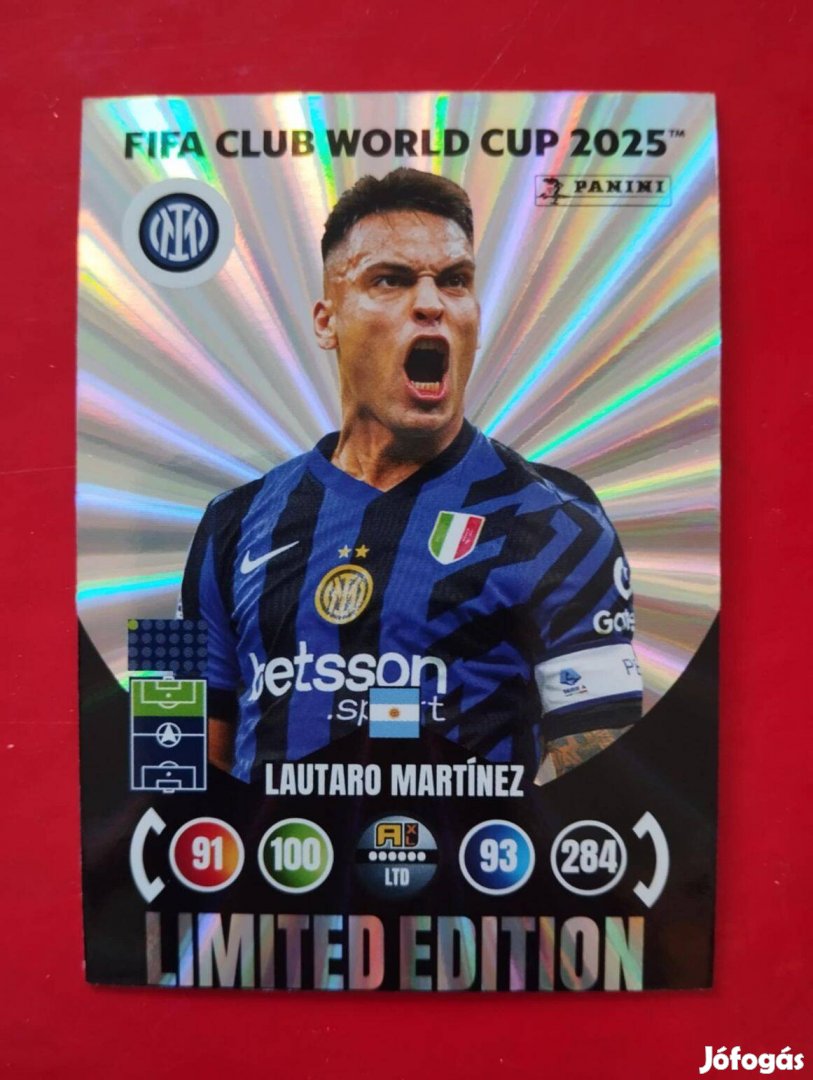 FIFA Club World Cup L. Martinez (Internazionale) Limited focis kártya