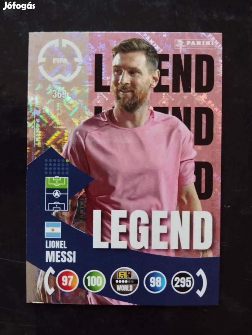FIFA Club World Cup Lionel Messi Legend focis kártya
