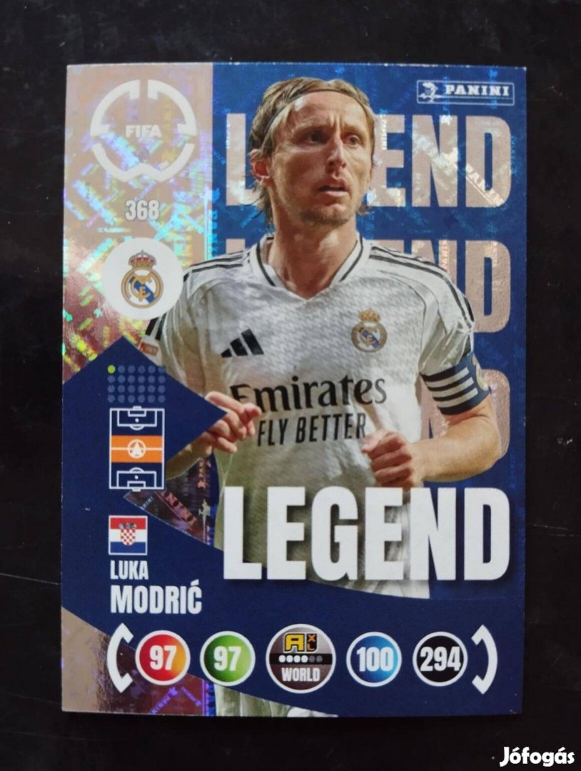FIFA Club World Cup Luka Modric Legend focis kártya