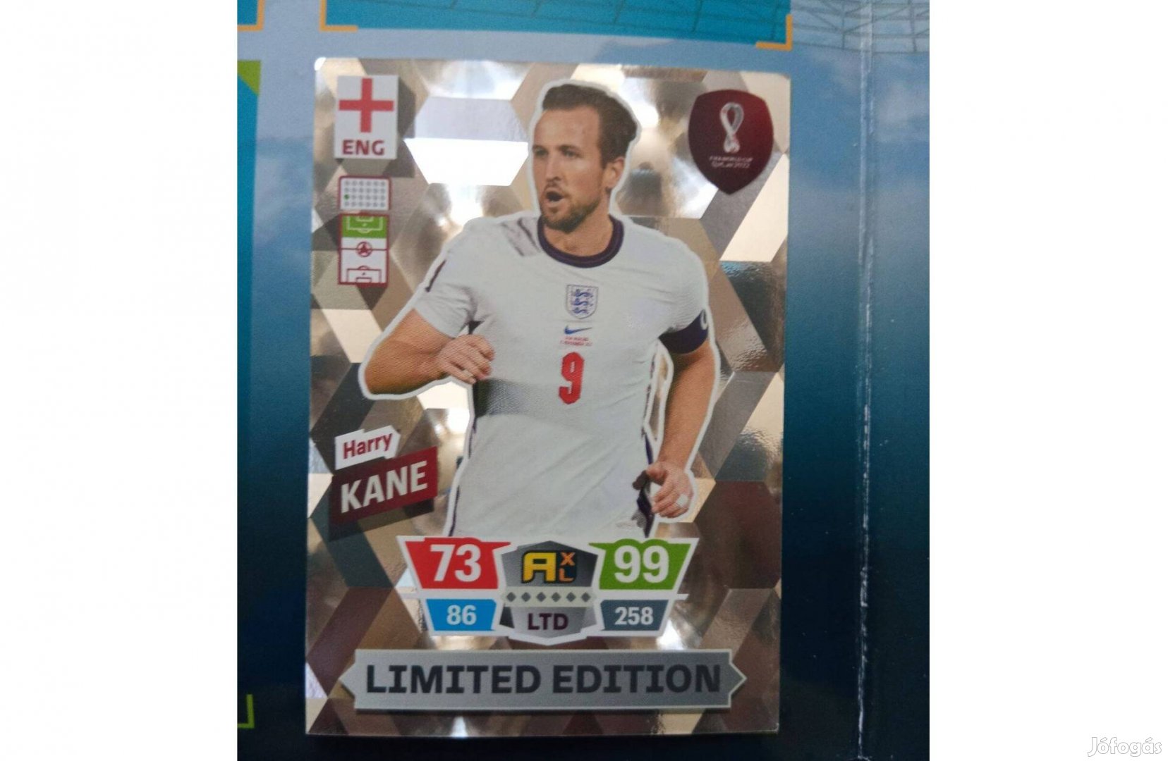 FIFA World Cup Qatar 2022 Adrenalyn Limited Kane focis kártya