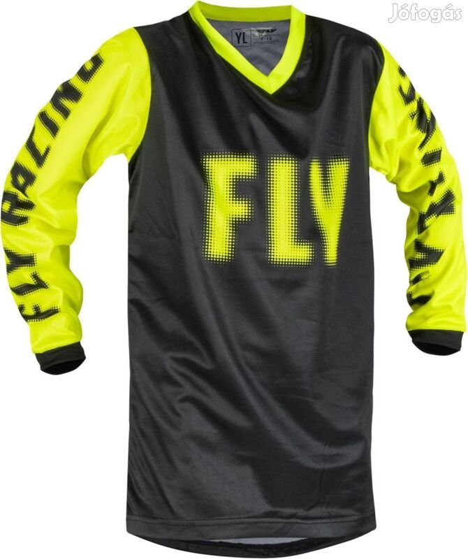 FLY RACING F-16 Ifjúsági Mez - Fekete/Neon Sárga