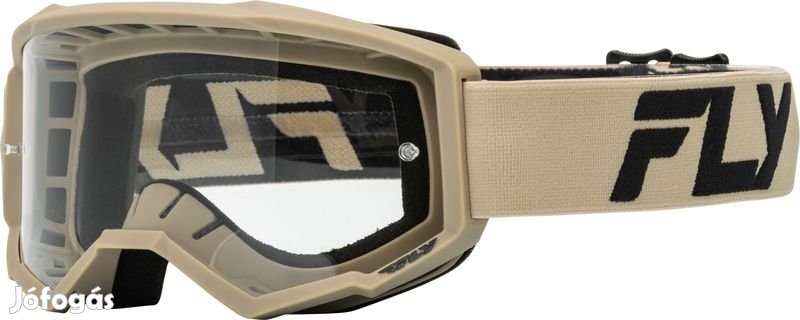 FLY RACING Focus Síszemüveg Khaki/Fekete - Tiszta Lencse
