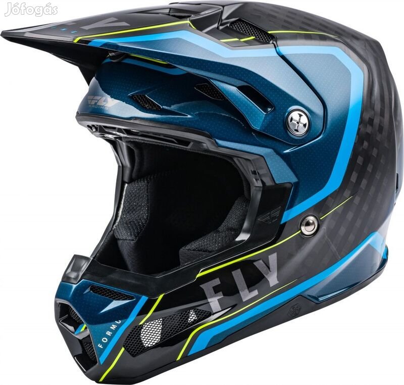 FLY RACING Formula Carbon Axon Sisak Fekete/Kék XL