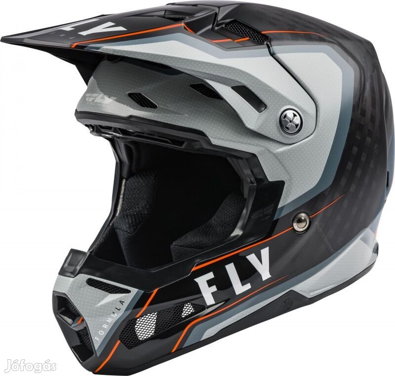 FLY RACING Formula Carbon Axon Sisak Fekete/Szürke/Narancs LG