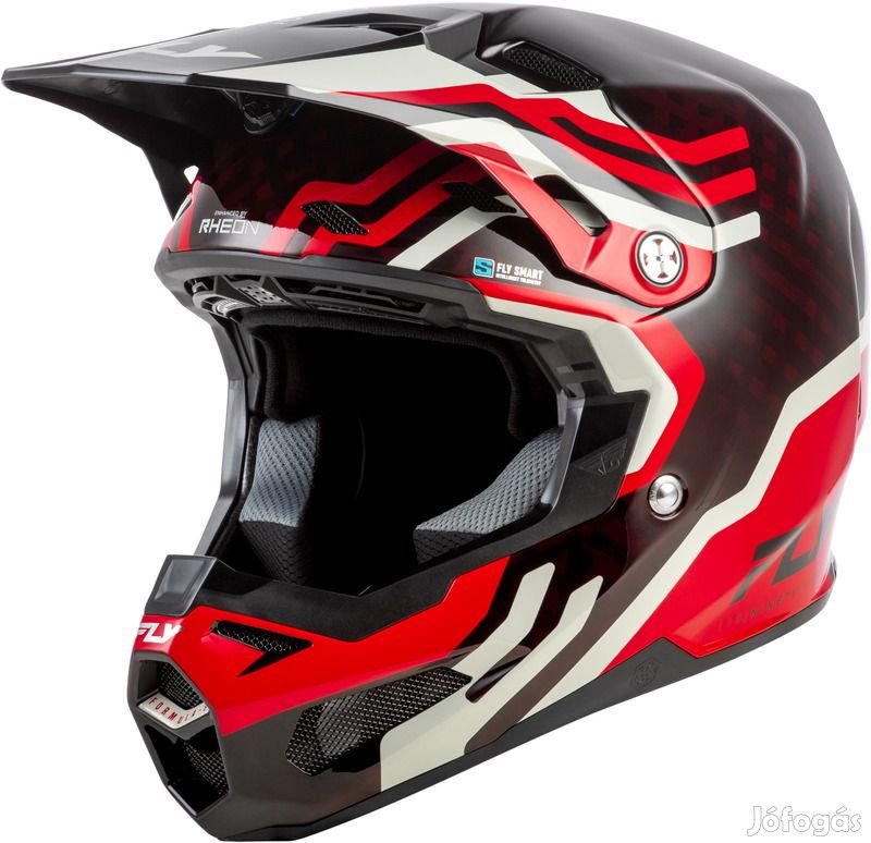 FLY RACING Formula S Carbon Byte bukósisak - Piros karbon/Szürke