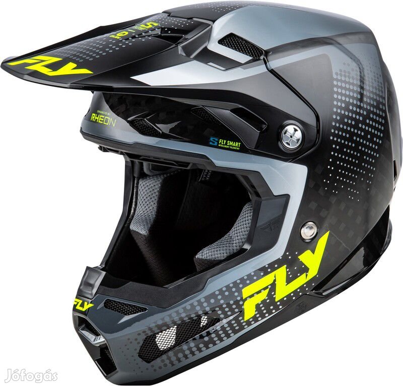 FLY RACING Formula S Carbon Protocol Sisak - Fekete Karbon/Szürke/Maga