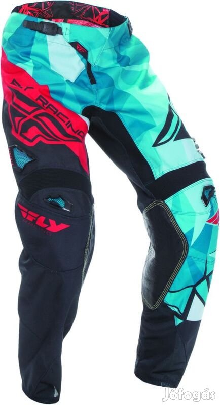 FLY RACING Kinetic Crux nadrág Teal/Piros Sz 30