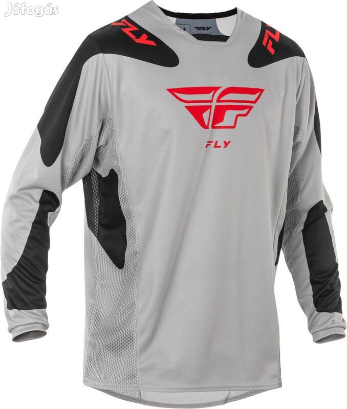 FLY RACING Kinetic SYM mez - Világosszürke/Piros/Fekete