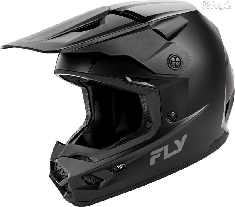 FLY RACING Kinetic Solid Ifjúsági Sisak - Matt Fekete