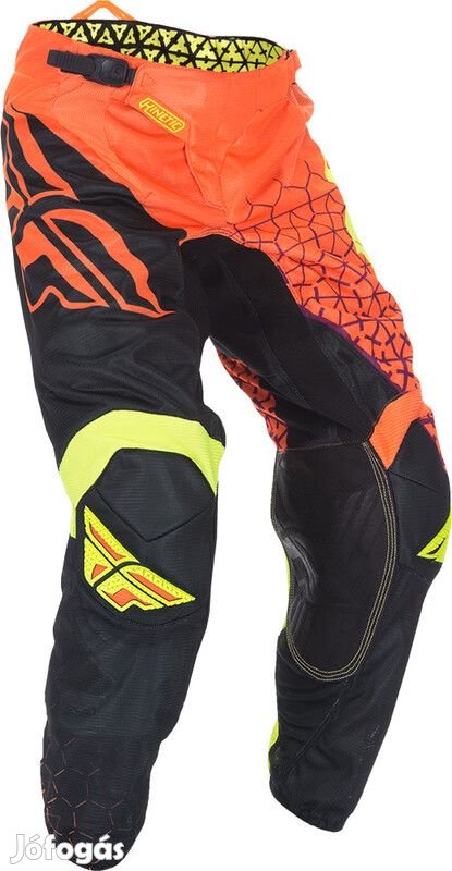 FLY RACING Kinetic Trifecta Mesh Nadrág - Neon Narancs/Fekete