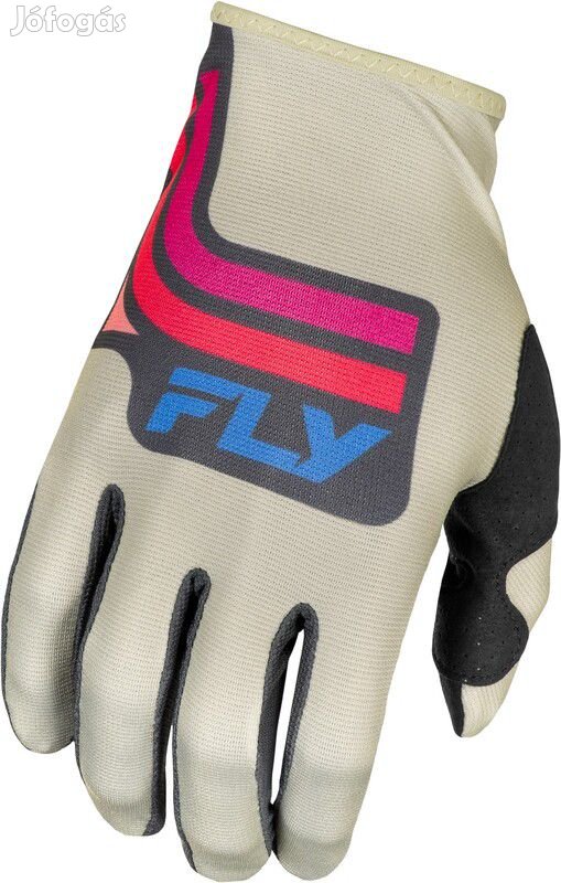 FLY RACING Lite S.E. Vice kesztyű - Világosszürke / Rózsaszín / Korall