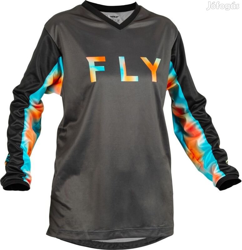 FLY RACING Női F-16 mez Szürke/Rózsaszín/Kék Md