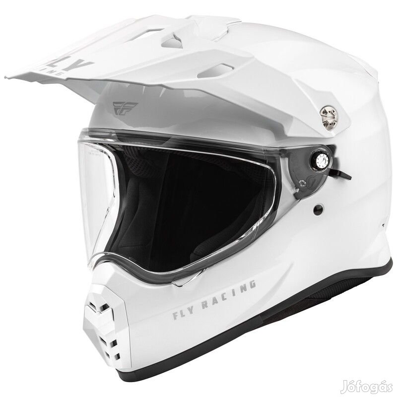 FLY RACING Trekker Solid Bukósisak - Fehér