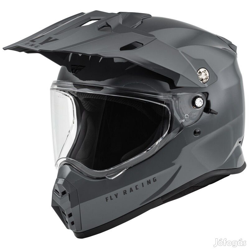 FLY RACING Trekker Solid Bukósisak - Szürke