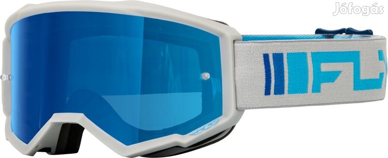 FLY RACING Zone Google Ezüst/Kék - Sötétkék/Füst lencse