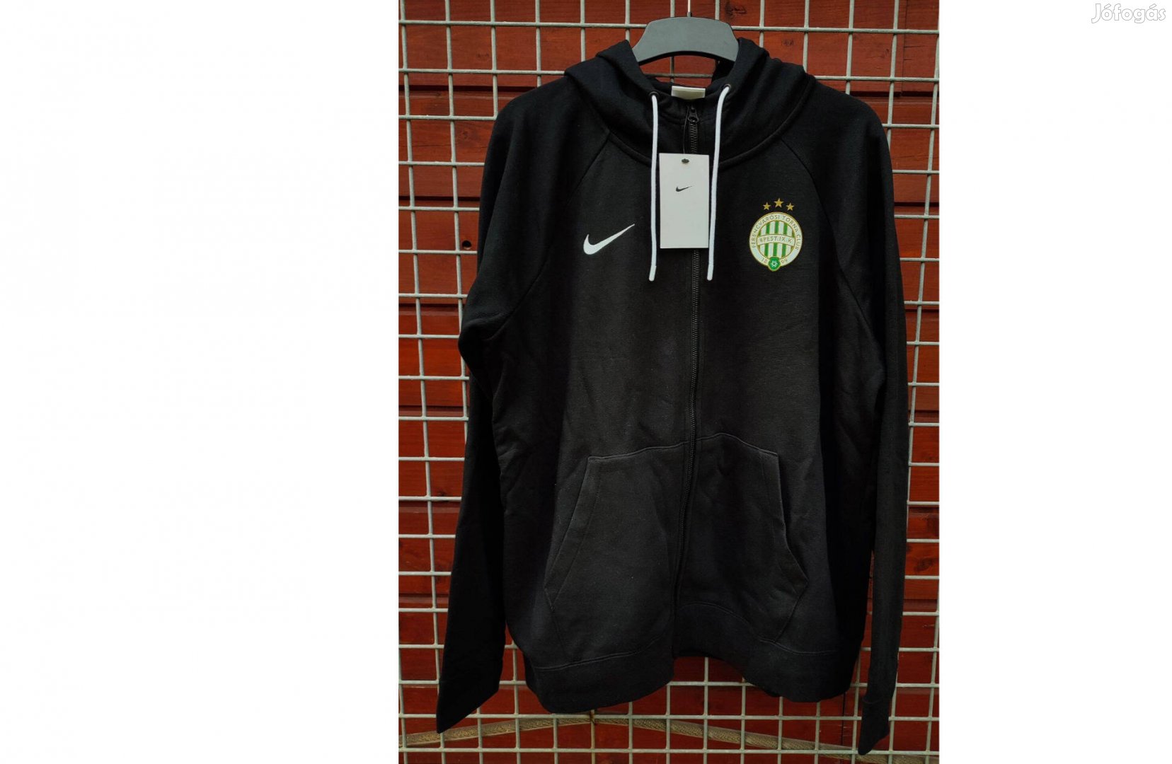 FTC Ferencvárosi TC eredeti Nike fekete kapucnis felső (XL)
