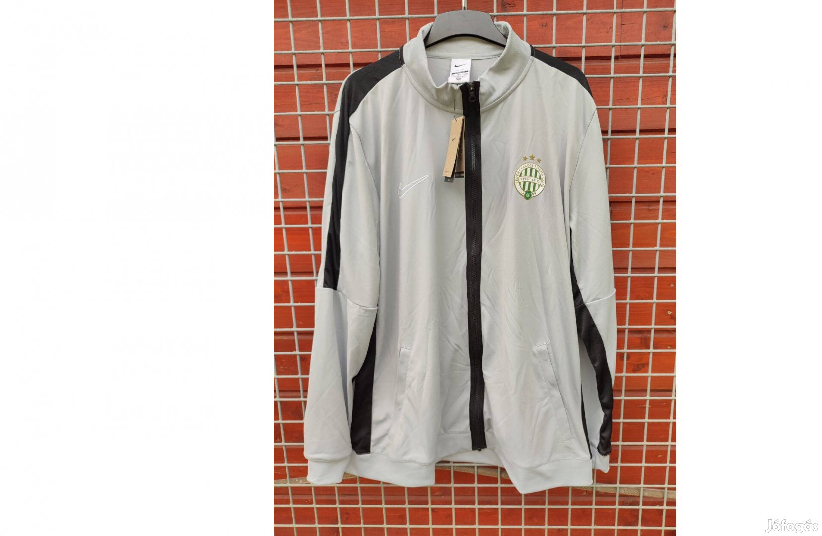 FTC Ferencvárosi TC eredeti Nike szürke fekete cipzáras felső (2XL)