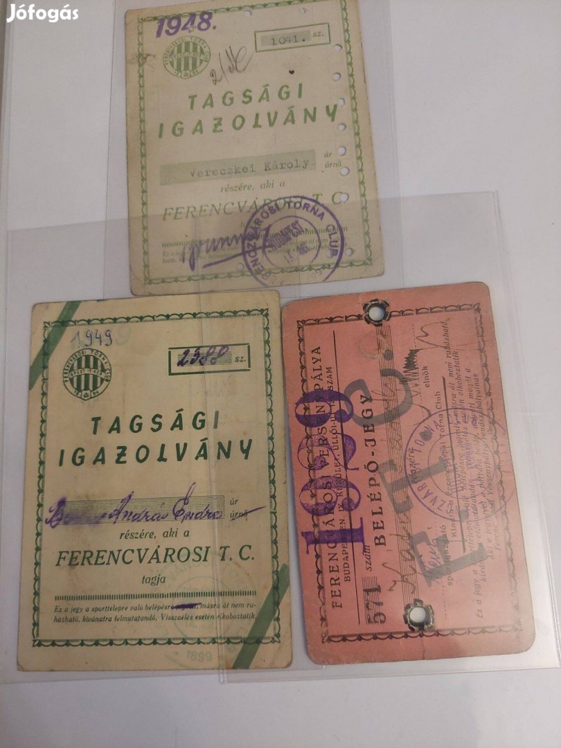 FTC, Fradi, Ferencváros 1929-es fényképes pályabelépő