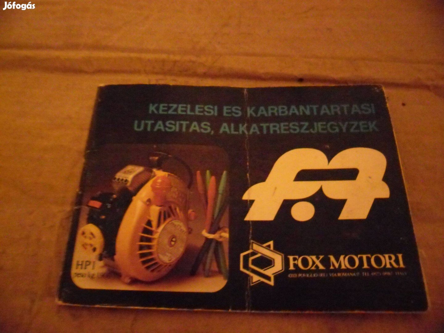 F.7 Fox Motori kezelési és karbantartási utasítás