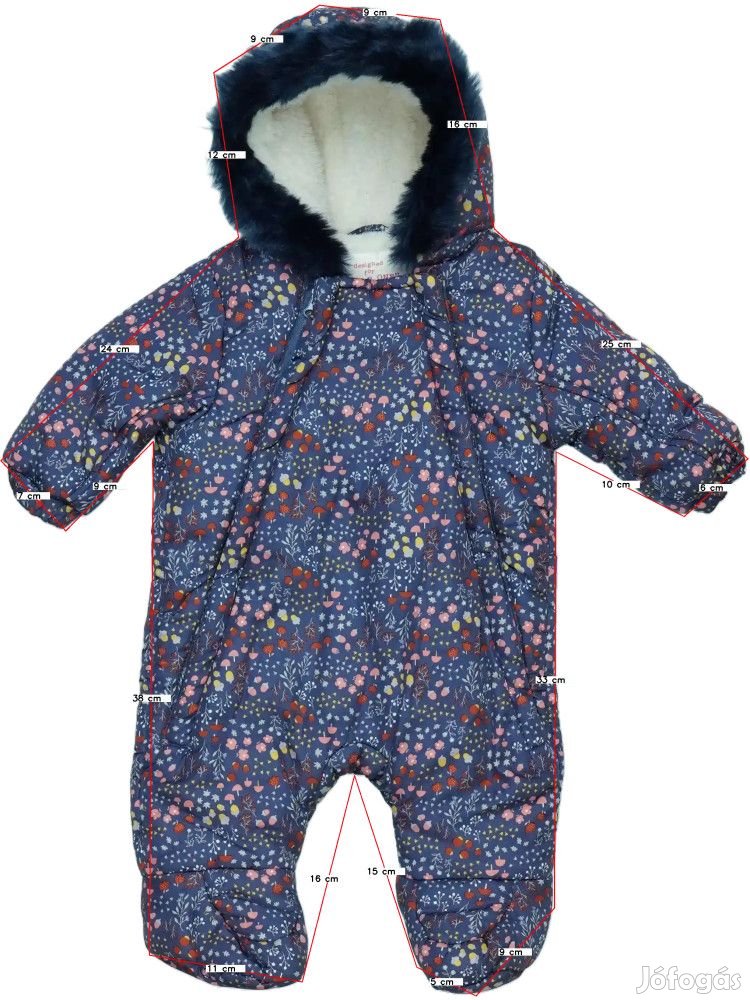 F&F/Fred&Flo Használt (újszerű) Lány Baby overál (Méret: 62)