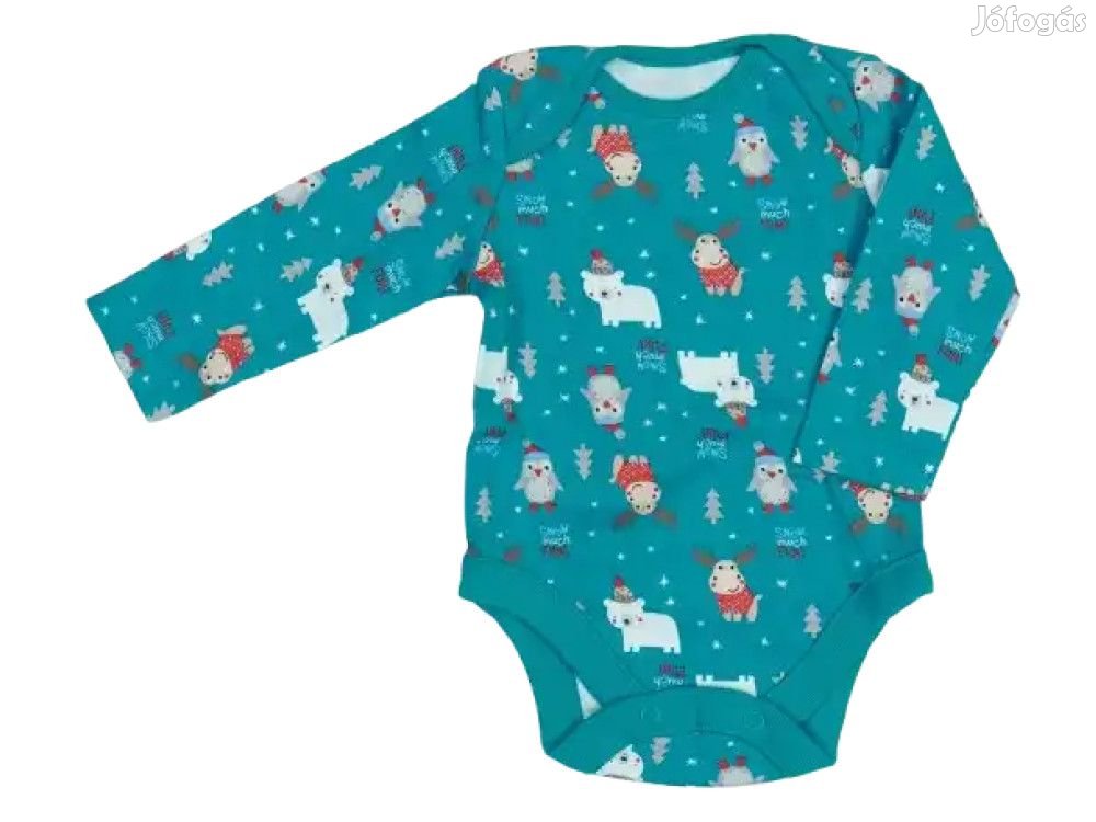 F&F/Fred&Flo Új (címkés) Fiú Hosszú ujjú body (Méret: 62)