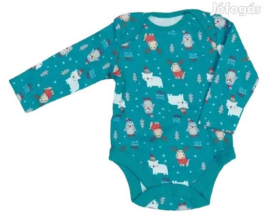 F&F/Fred&Flo Új (címkés) Fiú Hosszú ujjú body (Méret: 62)