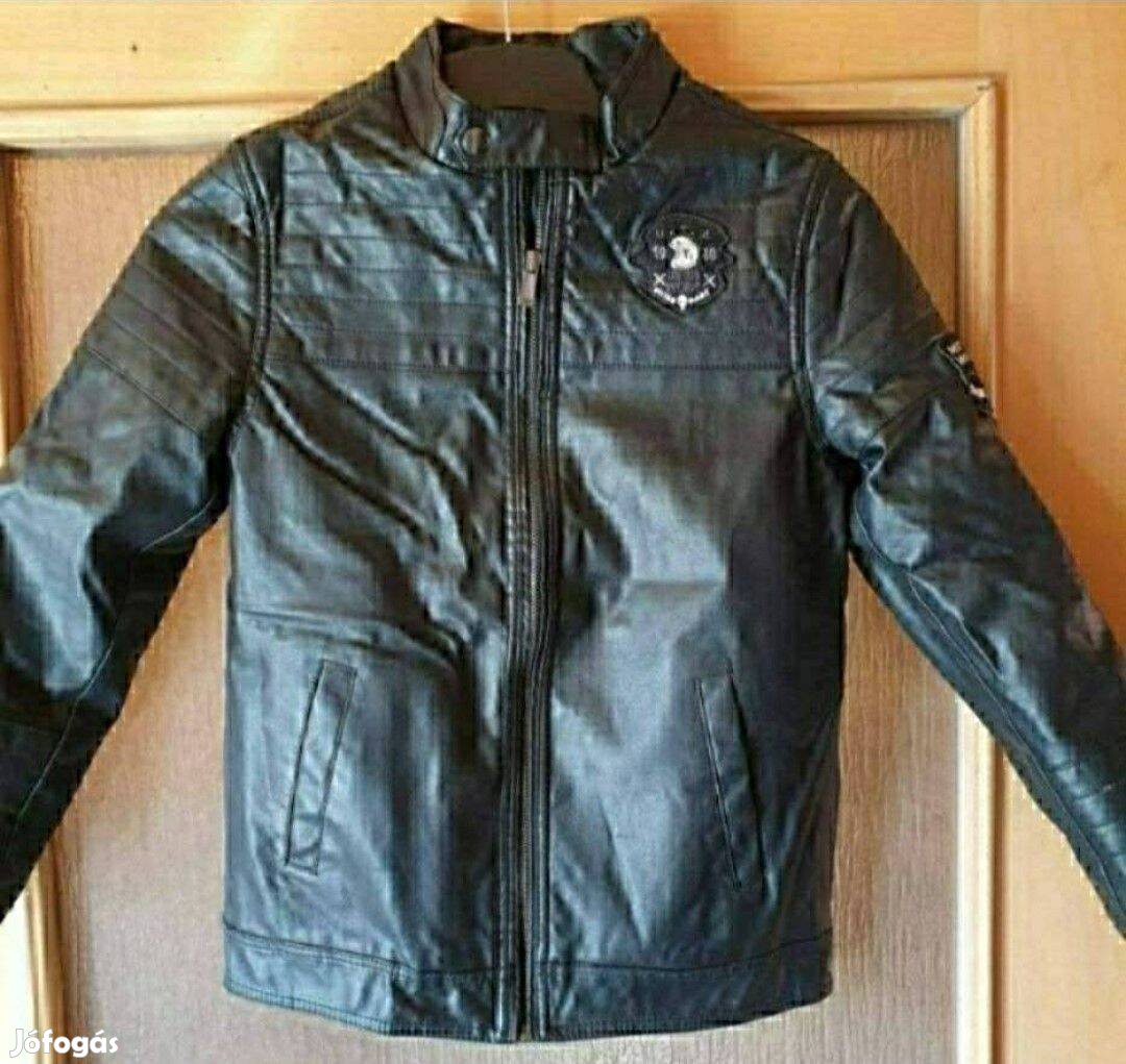F&F Urban Outware fekete műbőr fiú kabát / dzseki 10-11 éves méret