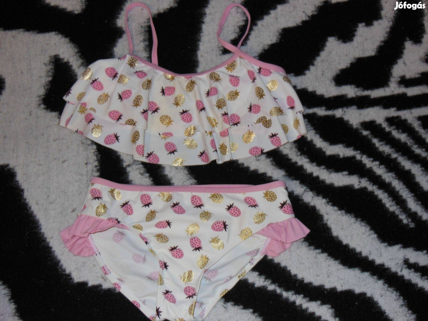 F&F, csillogós lányka bikini, fürdőruha. 146/152