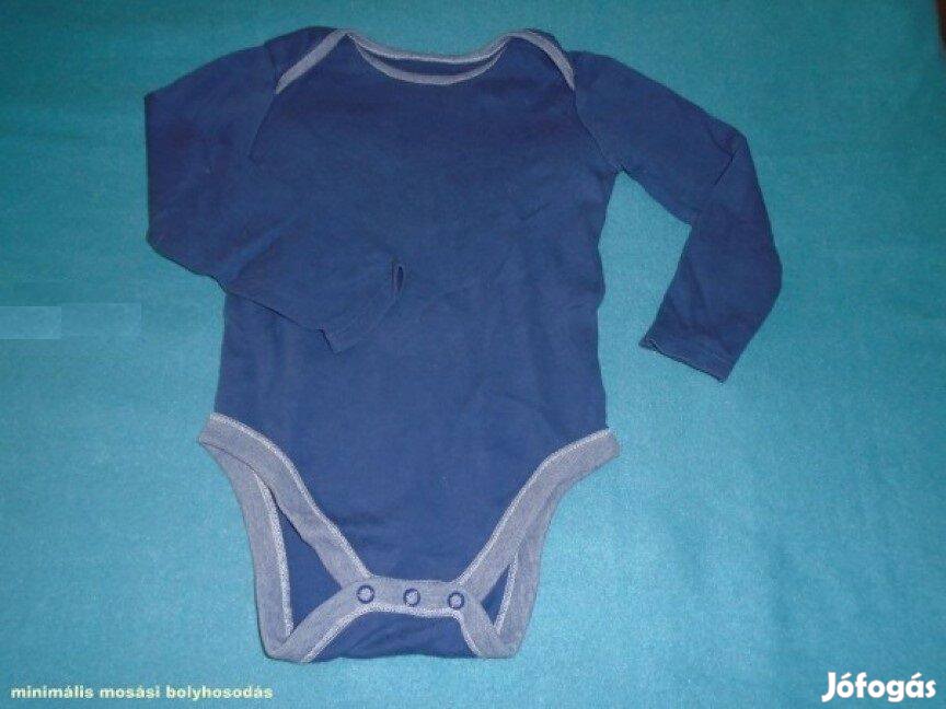 F&F kék színű hosszú ujjú body 12-18 hó (méret 86)