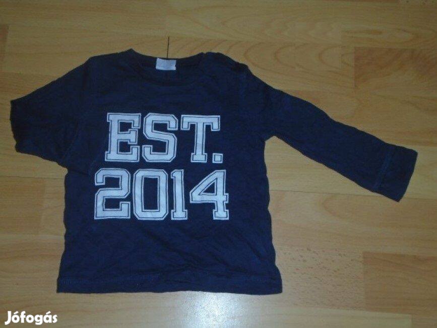 FF kék színű hosszú ujjú felső 3-6 hó méret 68