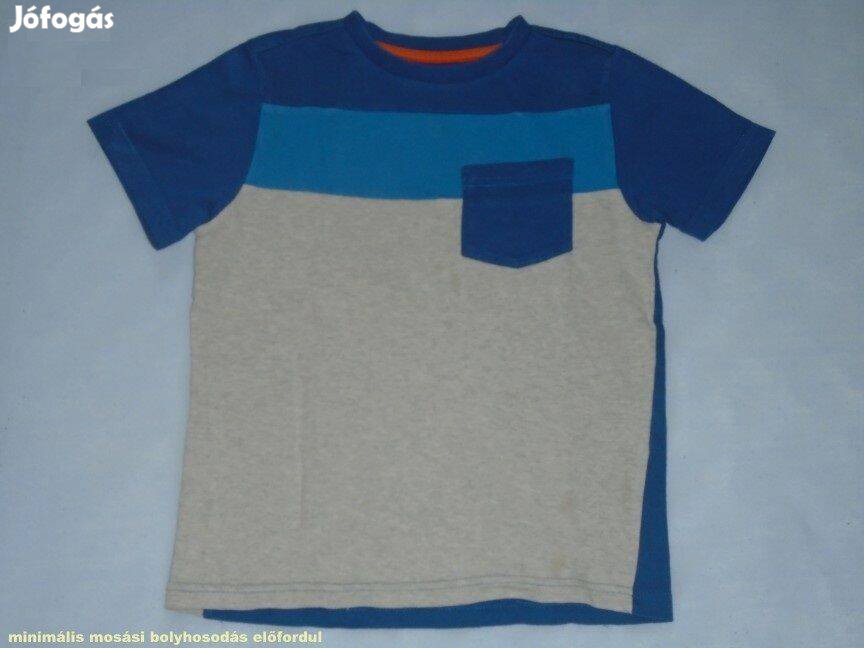 F&F kék szürke póló 5-6 évesre (méret 116)