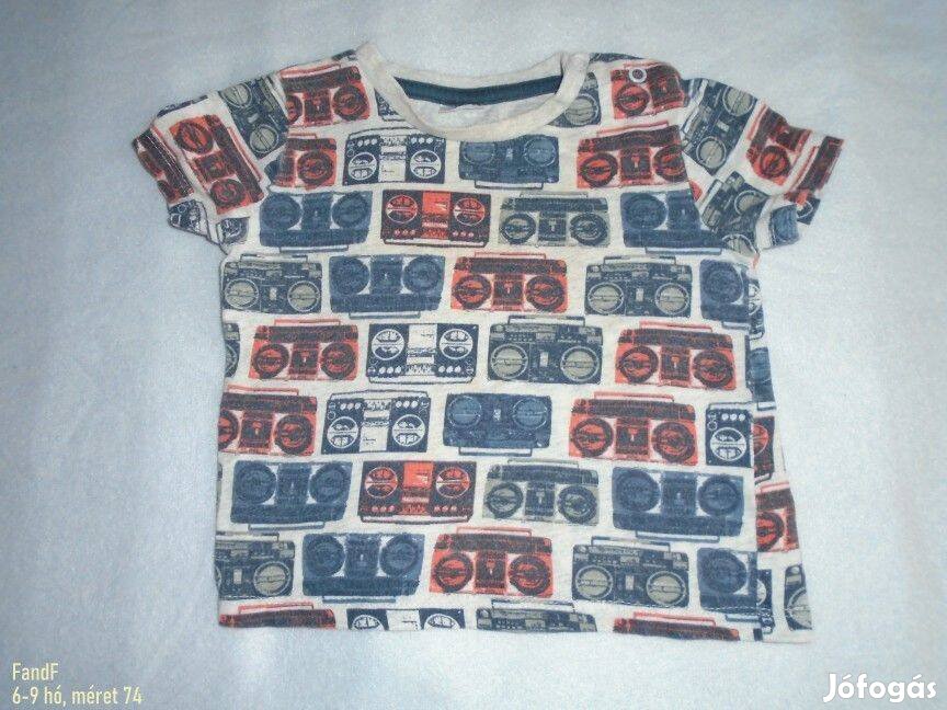 FF mintás póló 6-9 hó méret 74