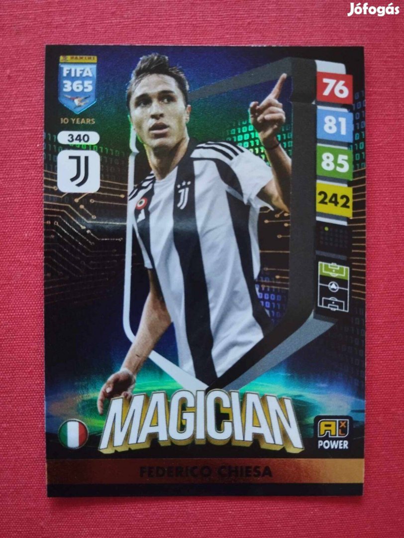 F. Chiesa (Juventus) FIFA 365 2025 Power Magician focis kártya