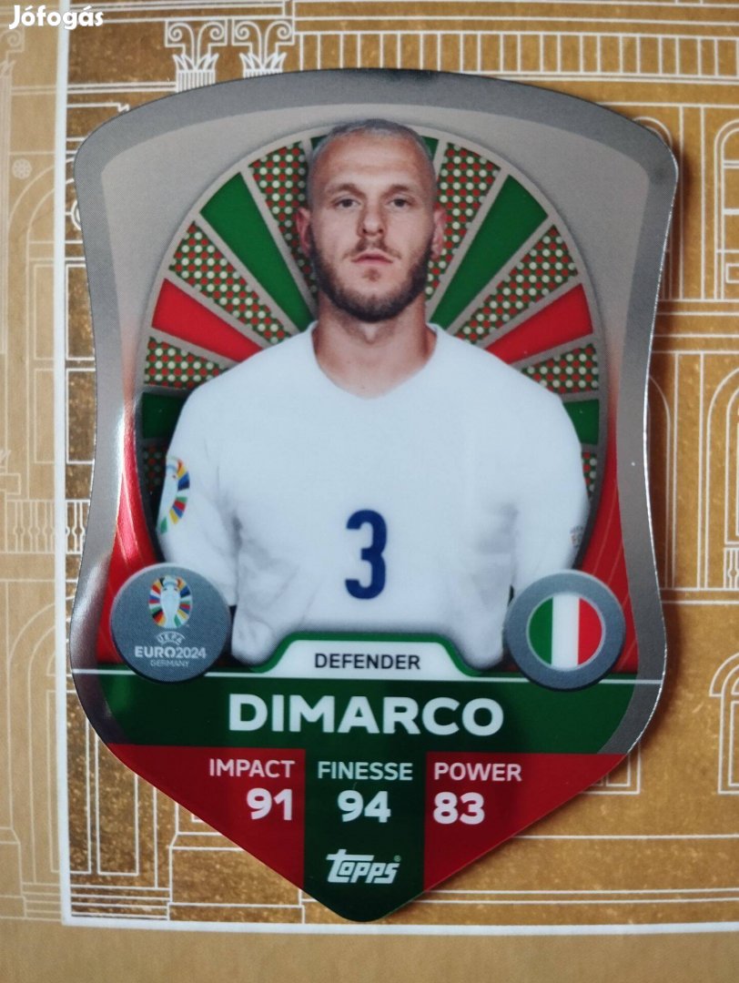 F. Dimarco (Olaszország) Chrome Pro Elite Schield Euro 2024 kártya