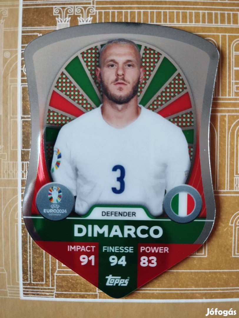 F. Dimarco (Olaszország) Chrome Pro Elite Schield Euro 2024 kártya