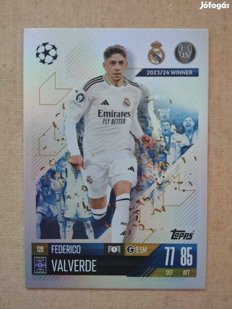 F. Valverde (Real Madrid) Match Attax Bajnokok Ligája 2024/25 kártya