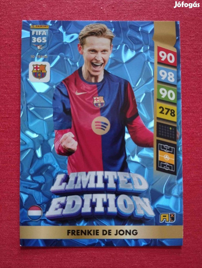 F. de Jong (Barcelona) FIFA 365 2025 Limited Edition focis kártya