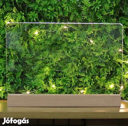 Fa Led Talp üres Akril Lappal  Meleg fehér szinŰ  24cm-es (5821)